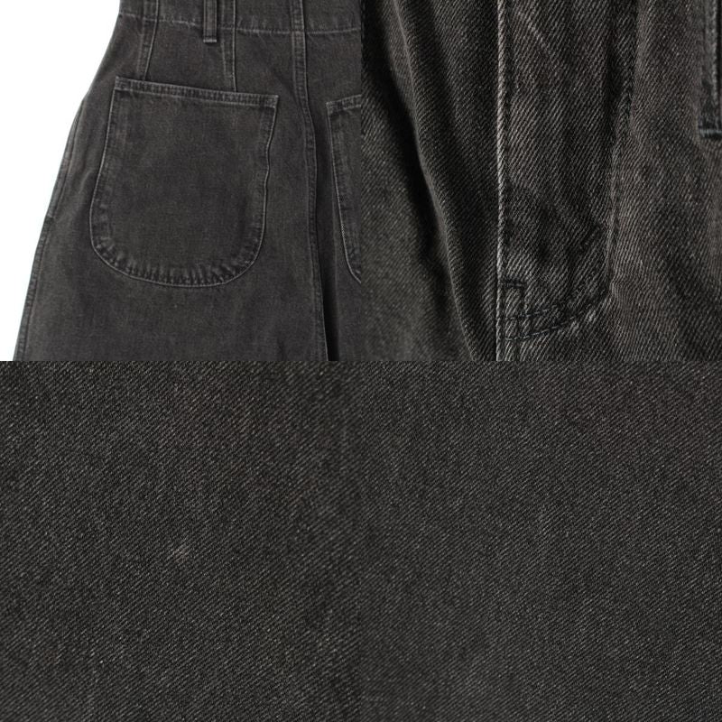 Celine 2021 Cotton Denim High Waist Pants Bottoms Black 27