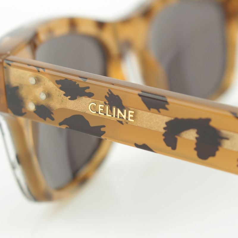 Celine Logo Leopard Sunglass Es Eyewear Brown 5419 145