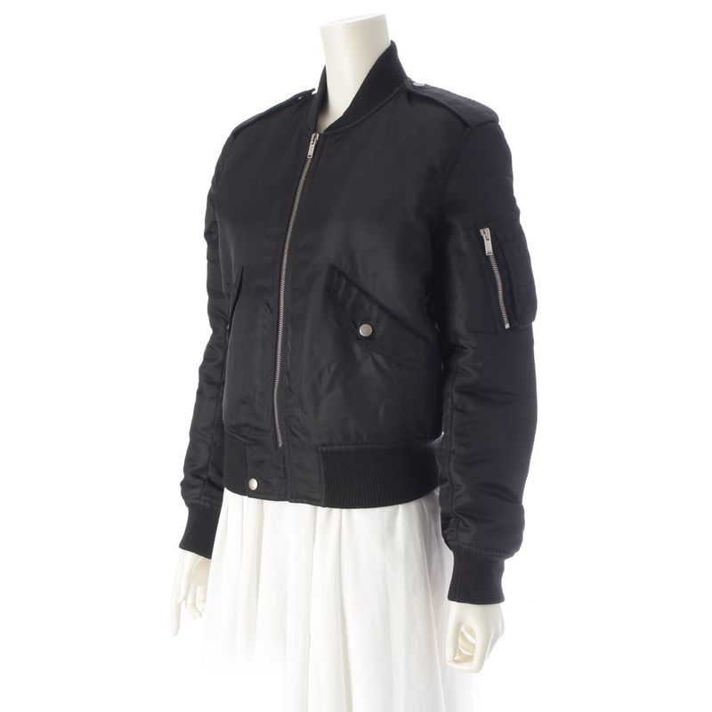 Saint Laurent Cotton Bomber Jacket Blouson Outerwear 504136 Black 36