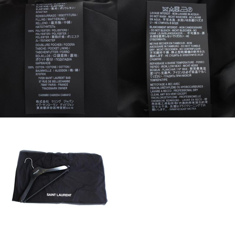 Saint Laurent Cotton Bomber Jacket Blouson Outerwear 504136 Black 36