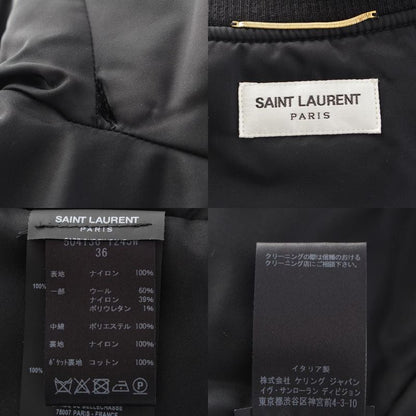 Saint Laurent Cotton Bomber Jacket Blouson Outerwear 504136 Black 36