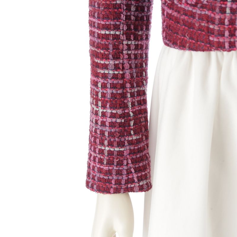 Chanel 23ss Coco Mark Rhinestone Tweed Cropped Tailored Jacket Outerwear P74830