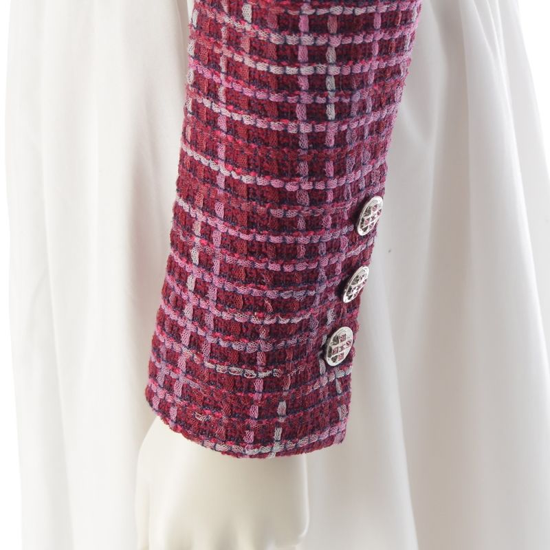 Chanel 23ss Coco Mark Rhinestone Tweed Cropped Tailored Jacket Outerwear P74830