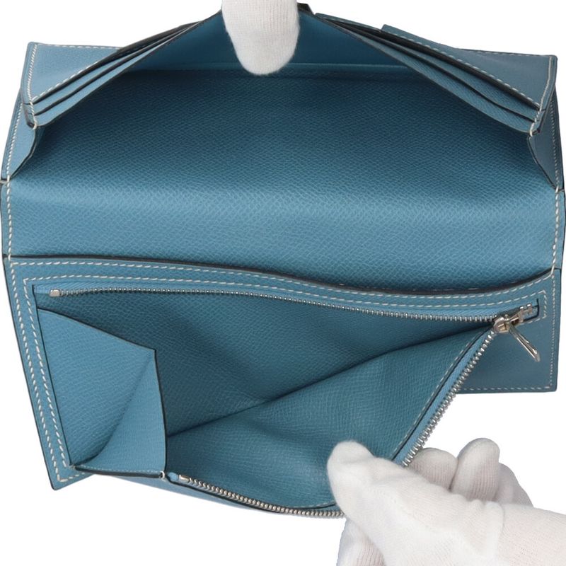 Hermes Bearn Souffle Long Wallet Vaux Epson Ladies Hermes Preowned Hermes