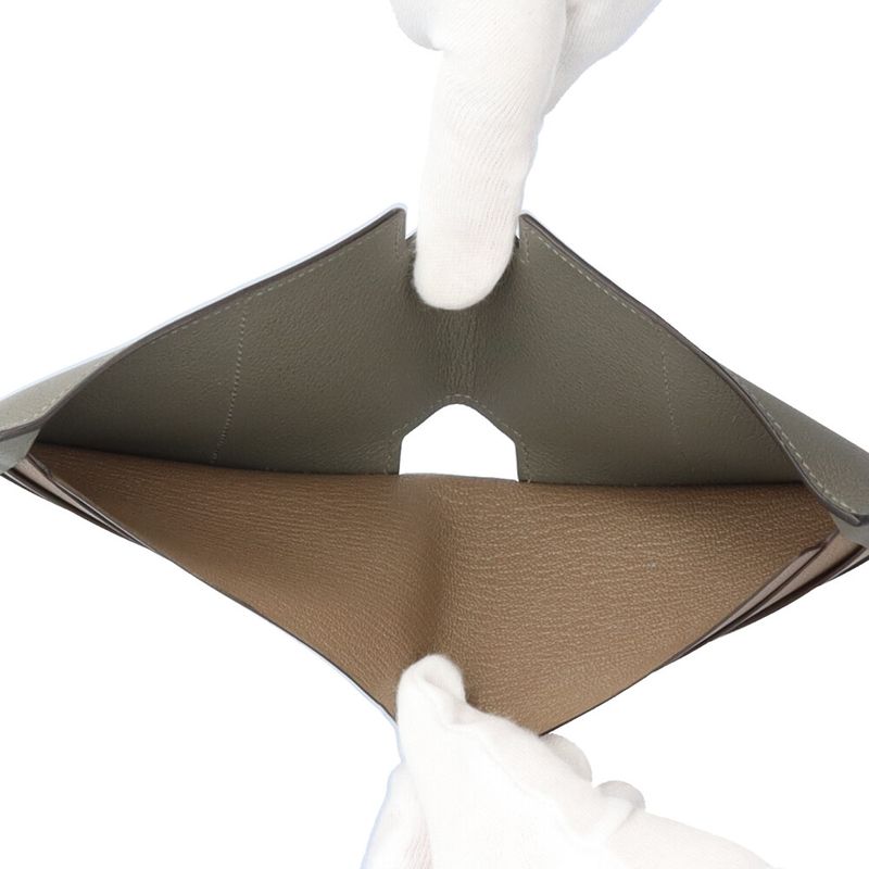 Hermes Open 24compact Bifold Wallet Chèvre Men's Hermes Preowned Hermes