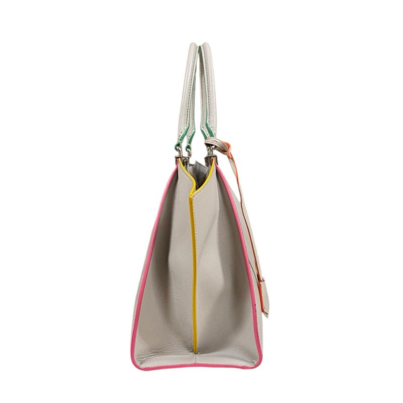 Fendi Trois Jour Shoulder Bag Leather 8bh279 Beige Ladies Fendi Preowned Fendi