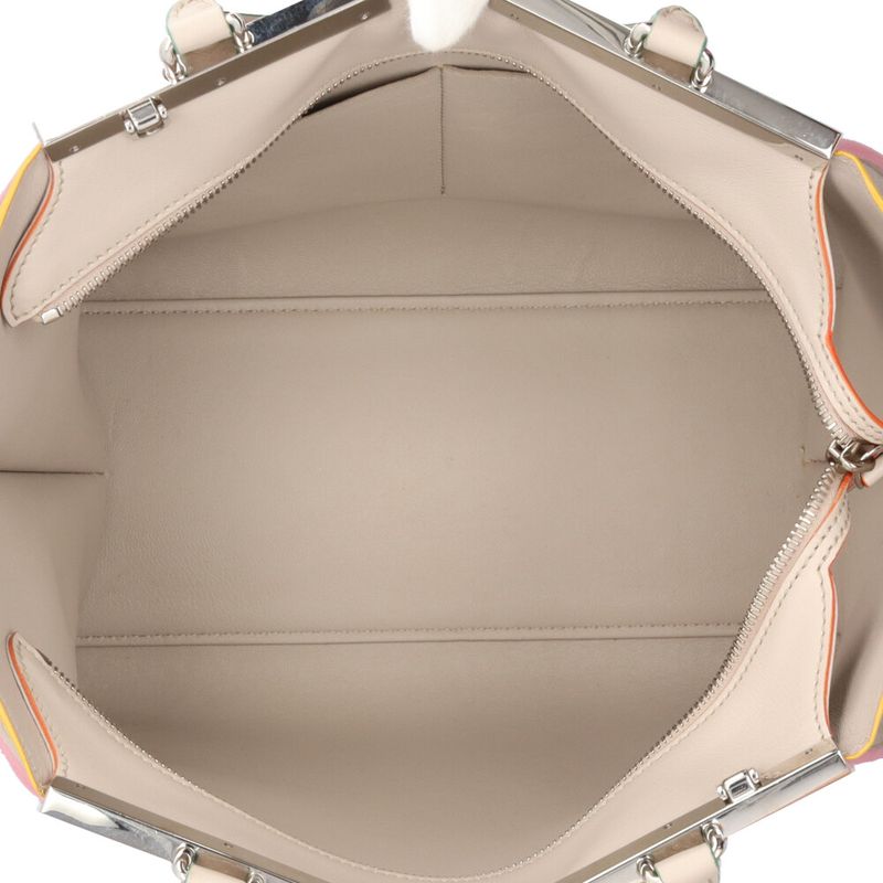 Fendi Trois Jour Shoulder Bag Leather 8bh279 Beige Ladies Fendi Preowned Fendi