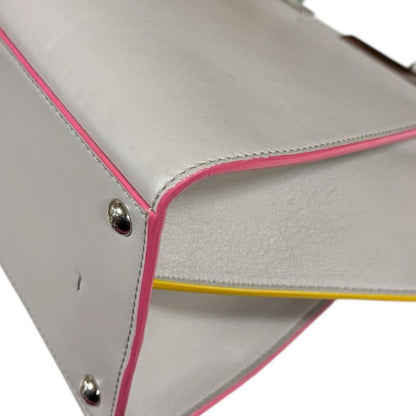 Fendi Trois Jour Shoulder Bag Leather 8bh279 Beige Ladies Fendi Preowned Fendi