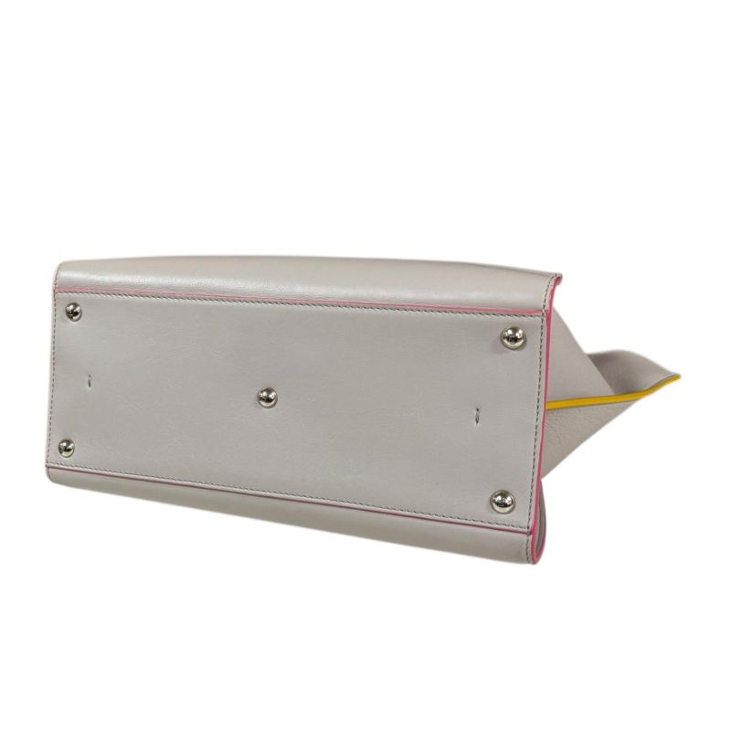 Fendi Trois Jour Shoulder Bag Leather 8bh279 Beige Ladies Fendi Preowned Fendi