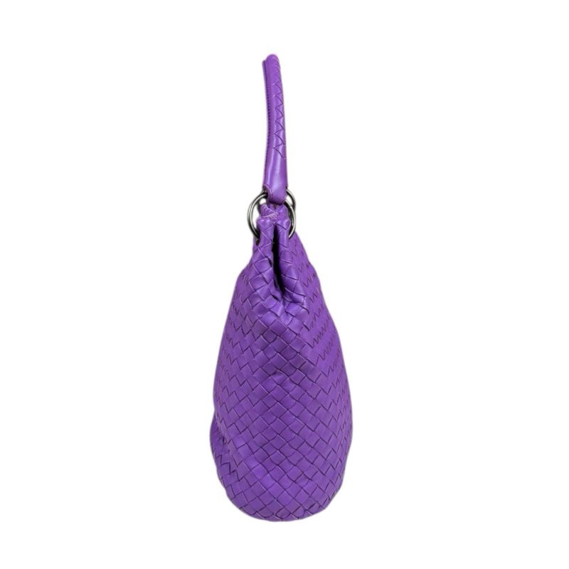 Bottega Veneta Hobo Bag Intrecciato Tote Leather Purple Women's Bottega Veneta