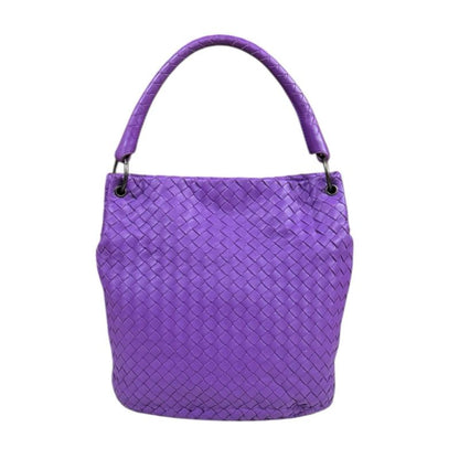 Bottega Veneta Hobo Bag Intrecciato Tote Leather Purple Women's Bottega Veneta