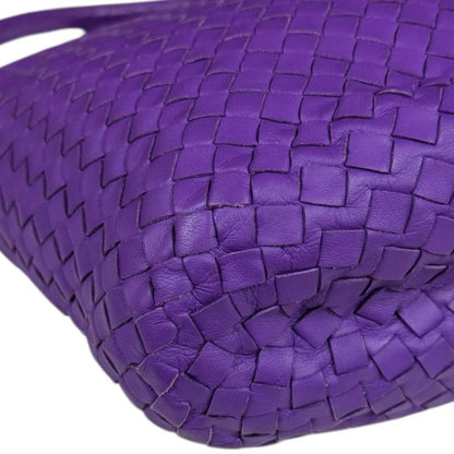 Bottega Veneta Hobo Bag Intrecciato Tote Leather Purple Women's Bottega Veneta