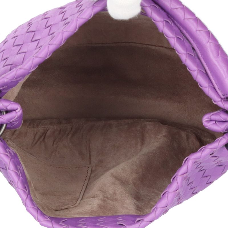 Bottega Veneta Hobo Bag Intrecciato Tote Leather Purple Women's Bottega Veneta