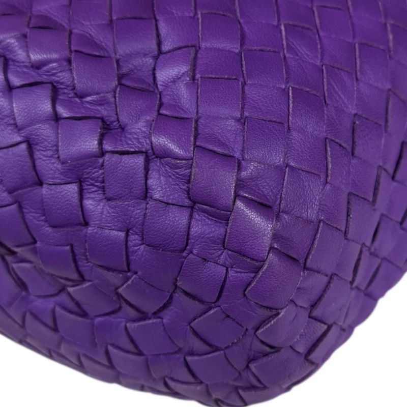Bottega Veneta Hobo Bag Intrecciato Tote Leather Purple Women's Bottega Veneta