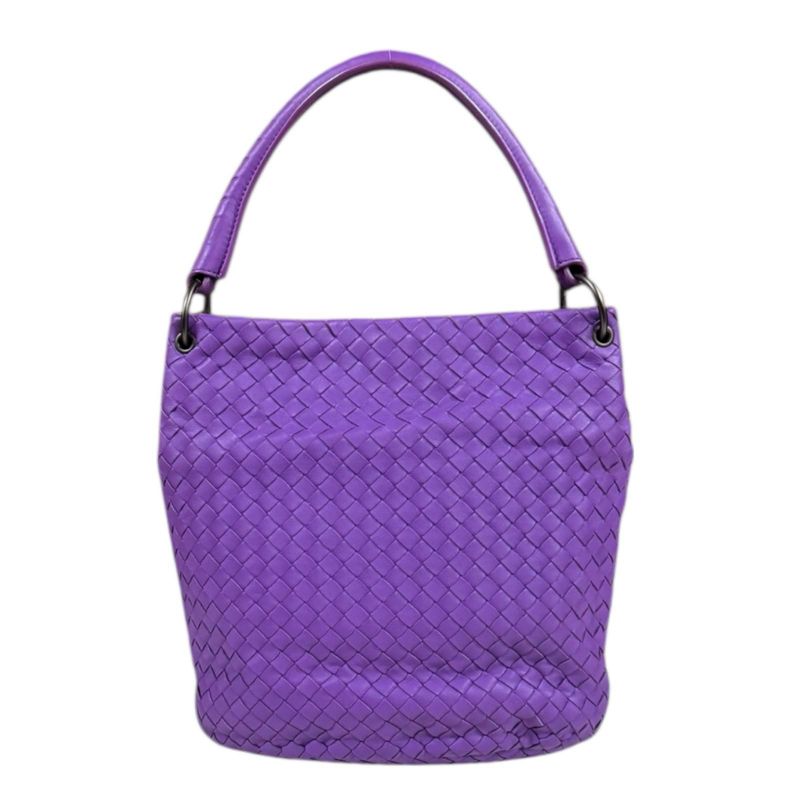 Bottega Veneta Hobo Bag Intrecciato Tote Leather Purple Women's Bottega Veneta