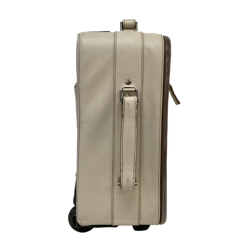 Prada Carry Bag - Ivory No Tsa Main Item No Dial Lock Leather