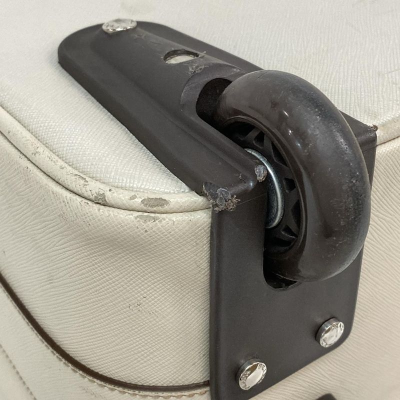 Prada Carry Bag - Ivory No Tsa Main Item No Dial Lock Leather