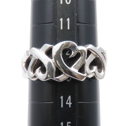 Tiffany & Co Ring - Triple Loving Heart 925 Silver Approx 5.5g Silver Paloma