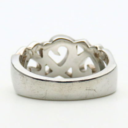 Tiffany & Co Ring - Triple Loving Heart 925 Silver Approx 5.5g Silver Paloma