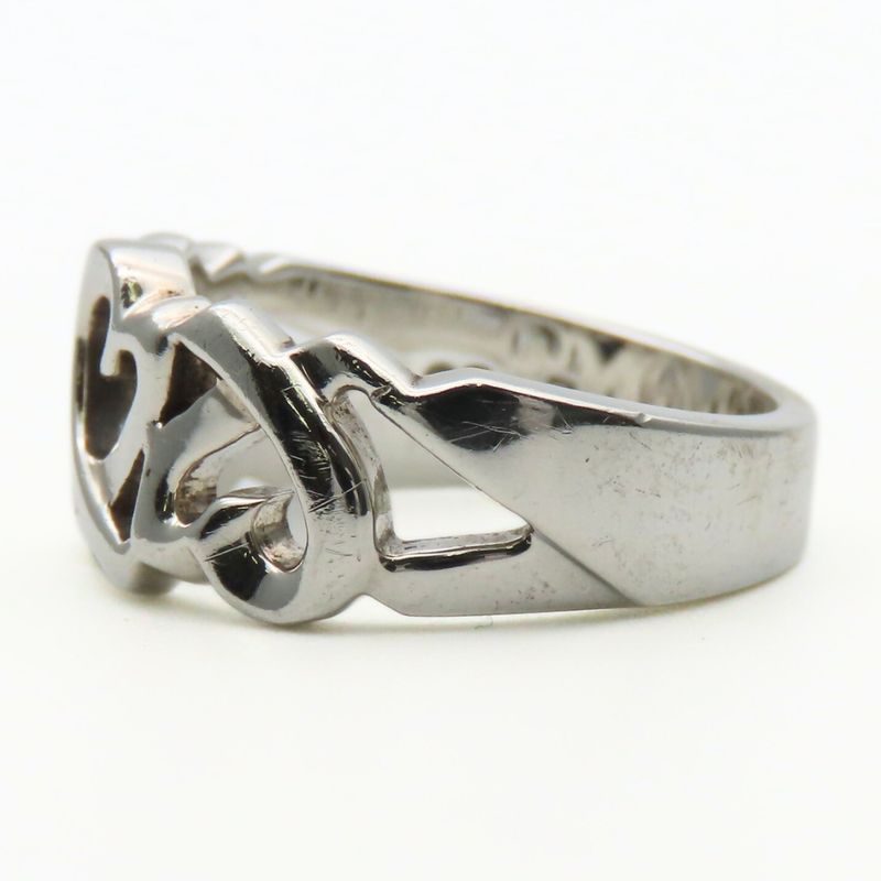 Tiffany & Co Ring - Triple Loving Heart 925 Silver Approx 5.5g Silver Paloma