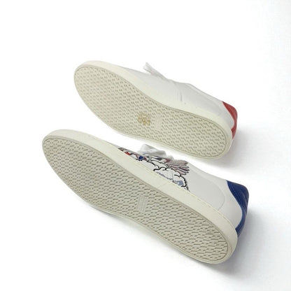 Hermes Quicker Sneakers Shoes Leather White Red Blue Pegase Pegasus