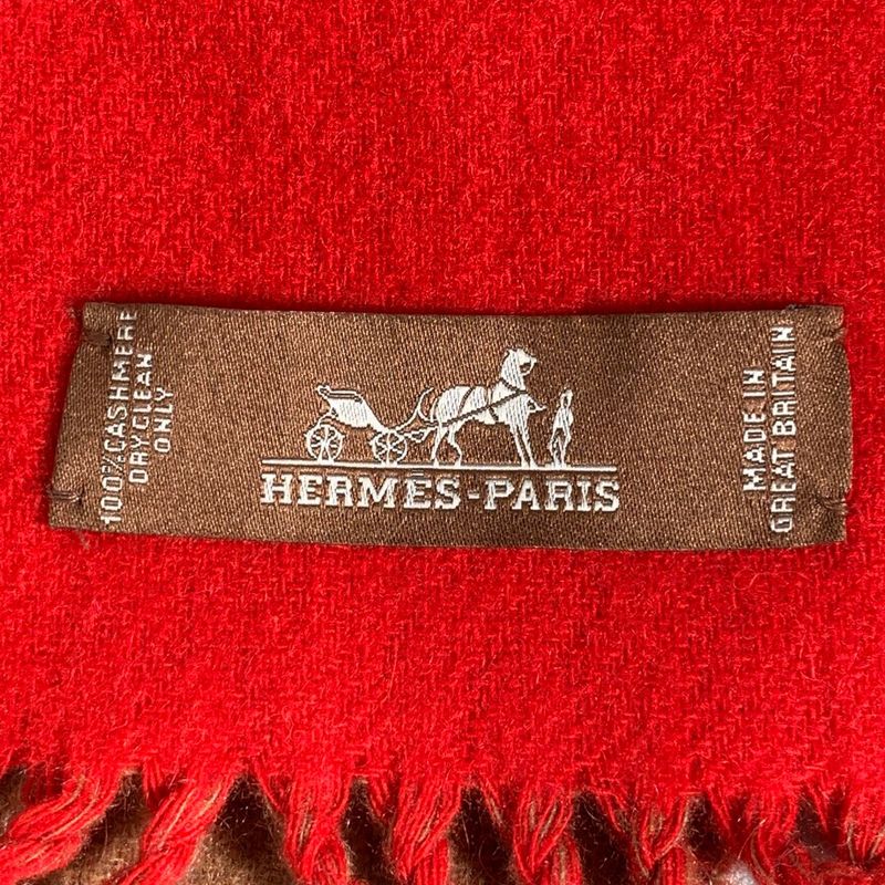 3569 Hermes Cazac Zigzag Arrow Scarf Cashmere Preowned Excellent Condition