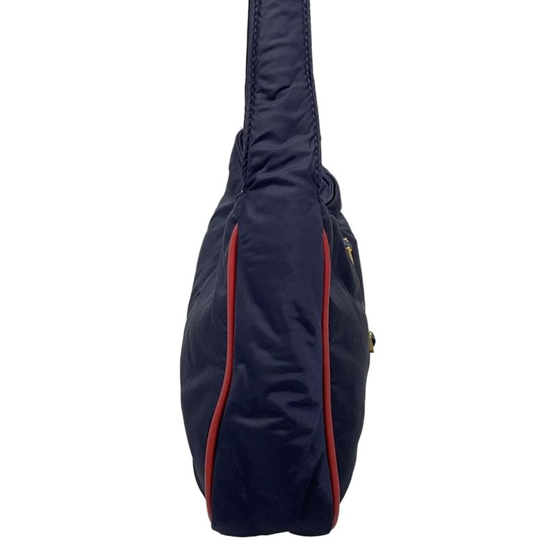 Saint Laurent Paris Shoulder Bag - 733294 Navy and Red Leather