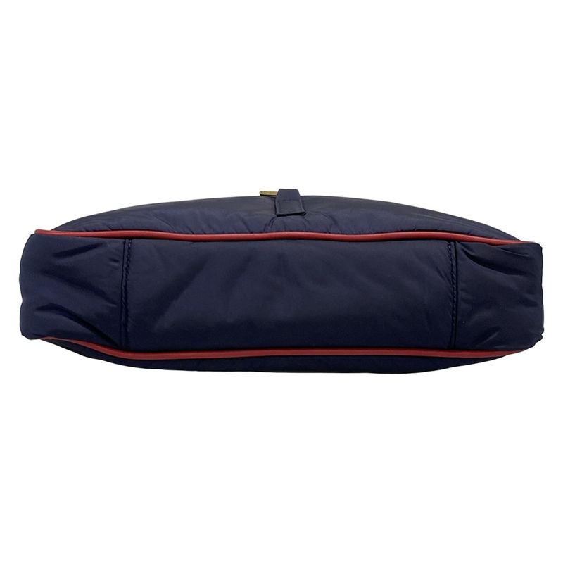 Saint Laurent Paris Shoulder Bag - 733294 Navy and Red Leather