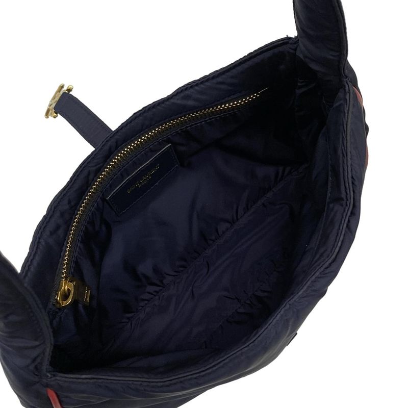 Saint Laurent Paris Shoulder Bag - 733294 Navy and Red Leather