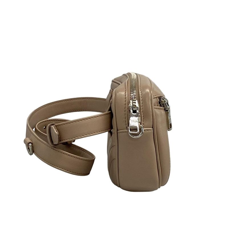 Prada Waist Pouch Excellent Condition - 1bl006 Pink Beige 2way Leather