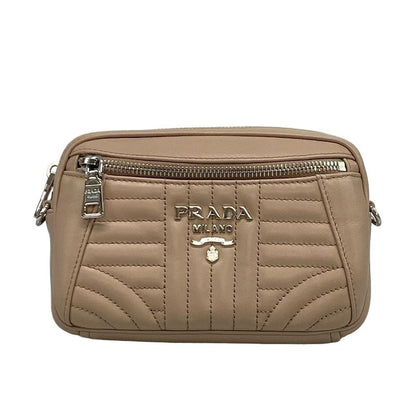 Prada Waist Pouch Excellent Condition - 1bl006 Pink Beige 2way Leather