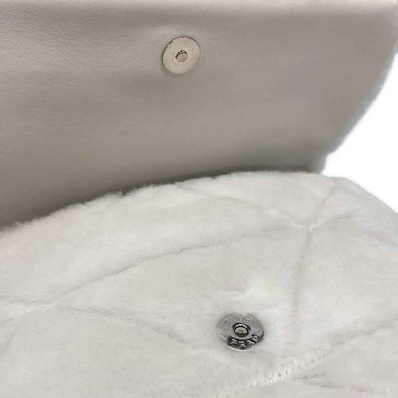 Prada Shoulder Bag Excellent Condition - 1bd292 White Fur