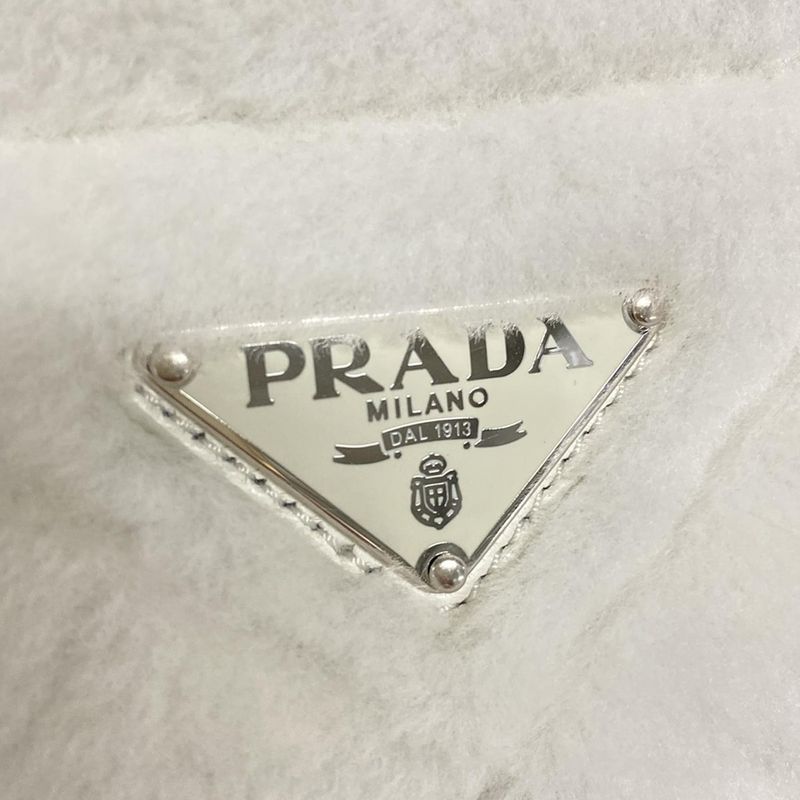 Prada Shoulder Bag Excellent Condition - 1bd292 White Fur