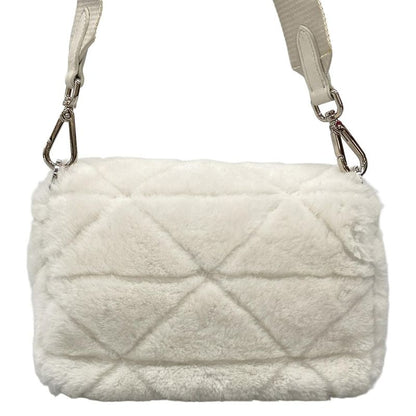 Prada Shoulder Bag Excellent Condition - 1bd292 White Fur