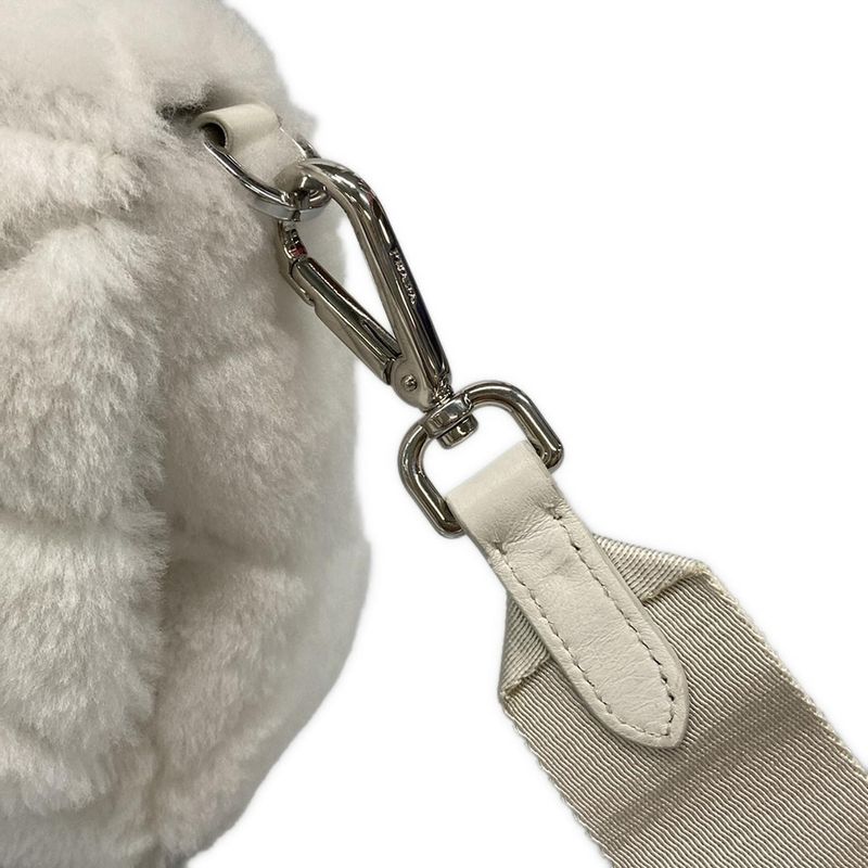 Prada Shoulder Bag Excellent Condition - 1bd292 White Fur