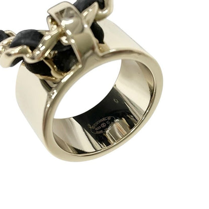 Chanel Ring Gold Black Coco Mark Matelasse Bag Charm