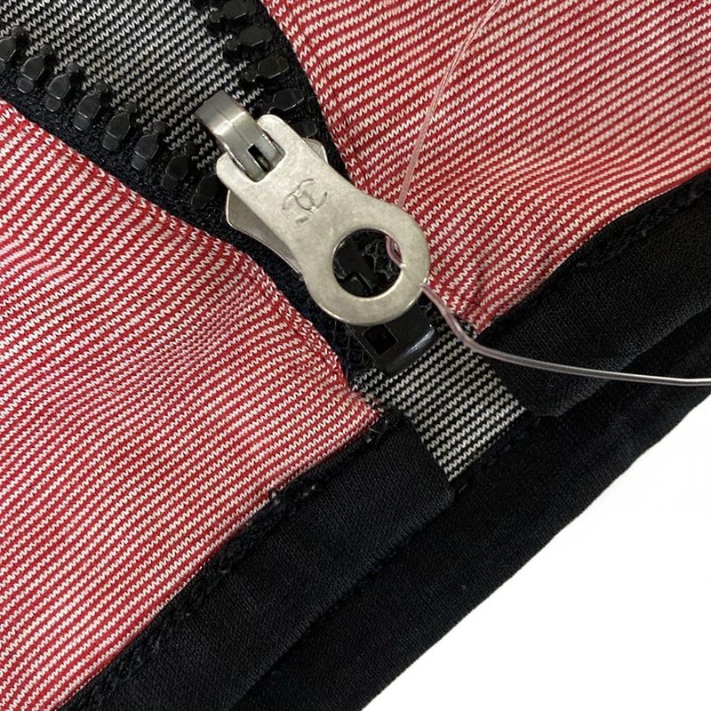 Chanel Blouson Size 36 S Women's Sport Line P29248 Red X Black X Light Grey