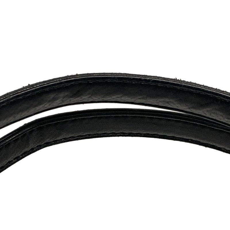 Chanel Shoulder Bag Wild Stitch Black Silver Hardware Leather