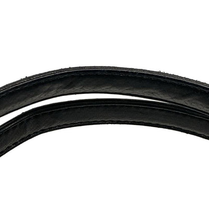 Chanel Shoulder Bag Wild Stitch Black Silver Hardware Leather