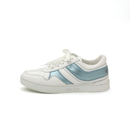 Celine Sneakers Shoes Leather White Blue Logo