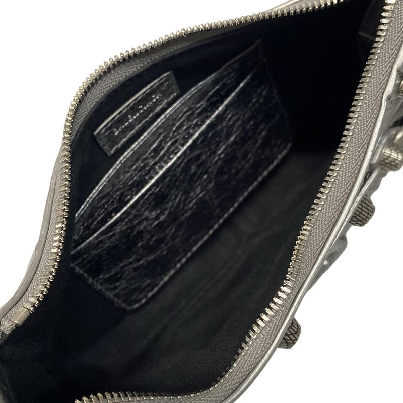 Balenciaga le Cagor Mini 695814 Silver Leather