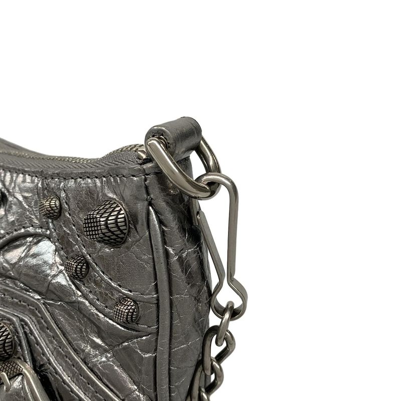 Balenciaga le Cagor Mini 695814 Silver Leather