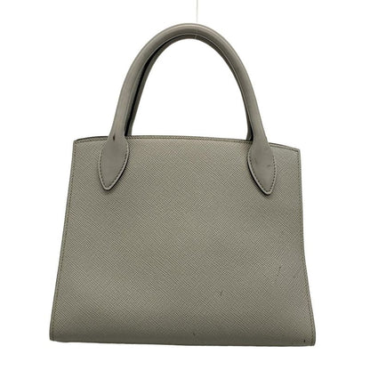 Prada Tote Monochrome Bag 1ba156 Gray Leather