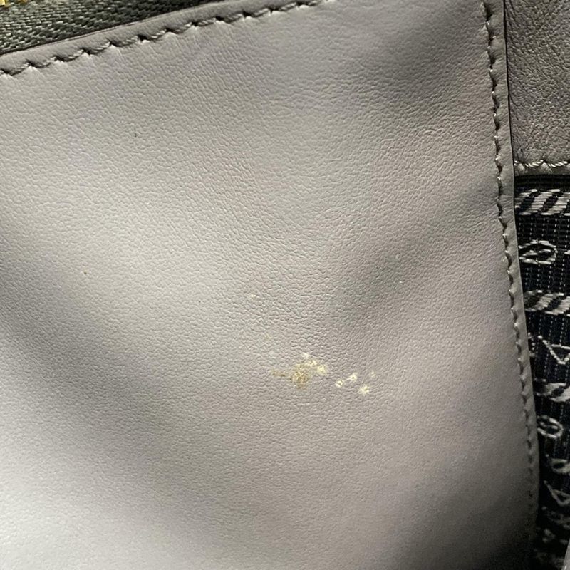 Prada Tote Monochrome Bag 1ba156 Gray Leather