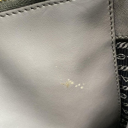 Prada Tote Monochrome Bag 1ba156 Gray Leather