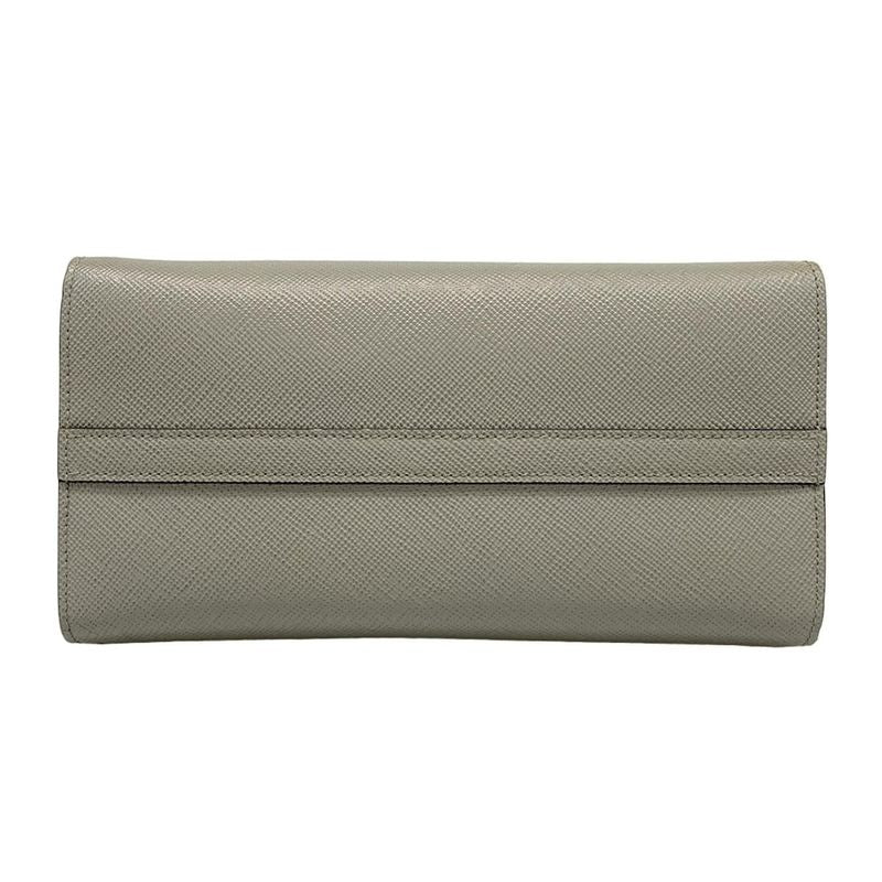 Prada Tote Monochrome Bag 1ba156 Gray Leather