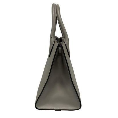 Prada Tote Monochrome Bag 1ba156 Gray Leather