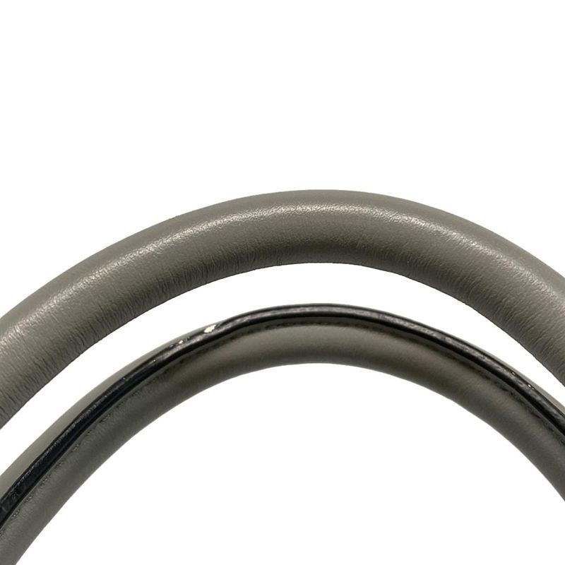 Prada Tote Monochrome Bag 1ba156 Gray Leather