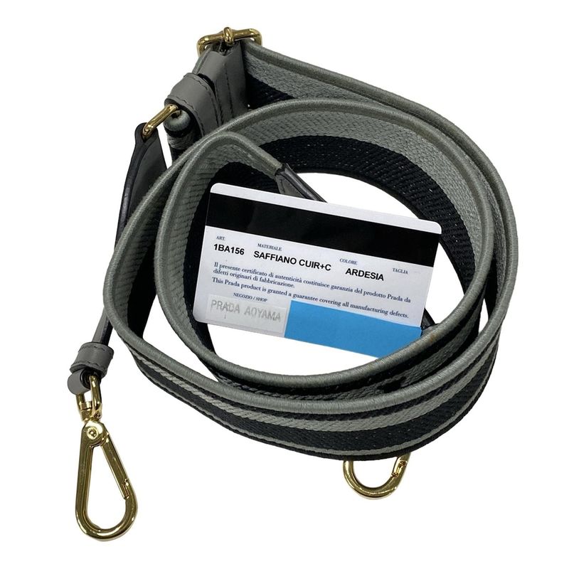 Prada Tote Monochrome Bag 1ba156 Gray Leather