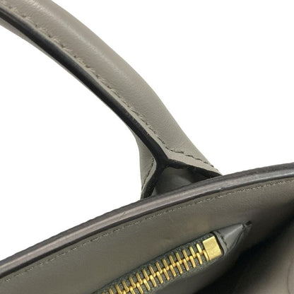 Prada Tote Monochrome Bag 1ba156 Gray Leather